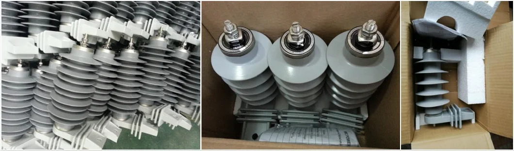 12kv, 24kv, 36kv 10ka Polymeric Metal Oxide Lightning Arrester/Surge Arrester