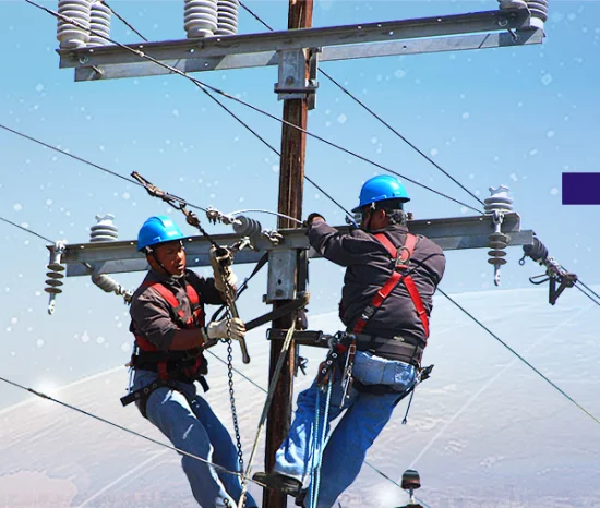 Interruttore di rottura aria con carico in ABS montato su palo esterno da 11 kv